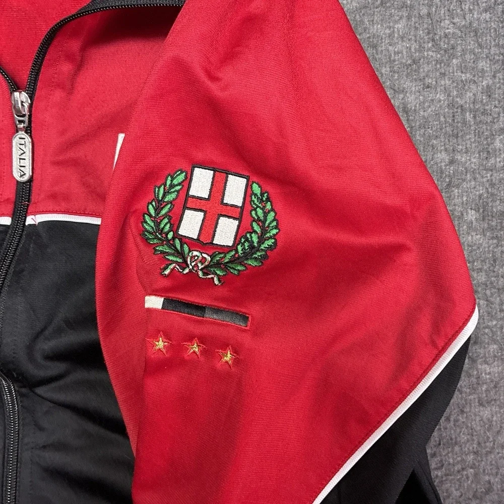 Fila‎ Sport Italia Jacket Men Small Red and Black Athletic Soccer Y2K 90s Rare